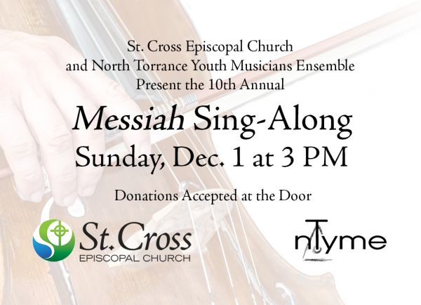 Messiah Sing-Along Sunday, December 1st!