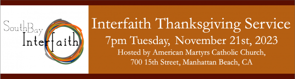 ​Interfaith Thanksgiving Service | Nov 21st